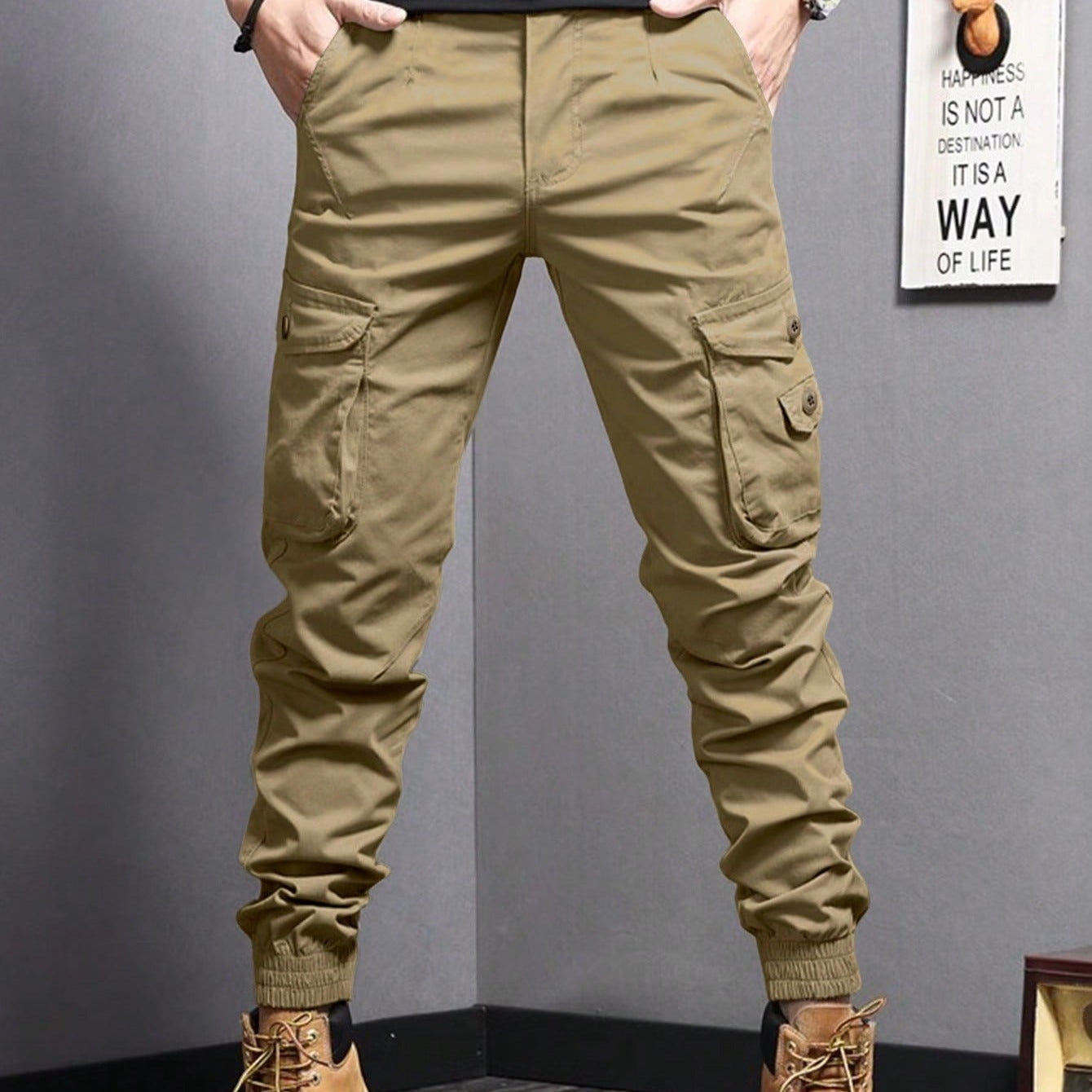 Men's Cotton Cargo Pants — Breathable Multi-Pocket | Summer Hiking