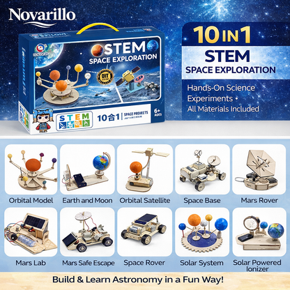Novarillo 10-in-1 Wooden STEM Experiment Kit