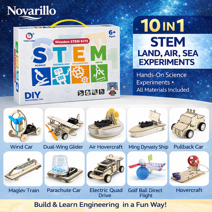 Novarillo 10-in-1 Wooden STEM Experiment Kit