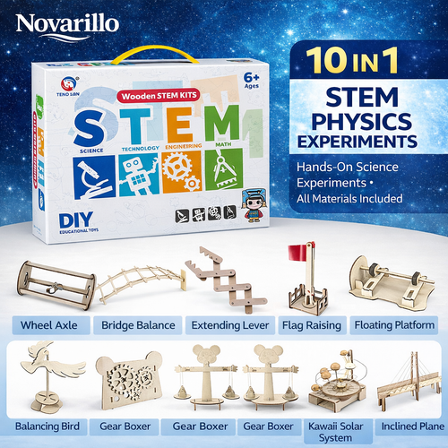 Novarillo 10-in-1 Wooden STEM Experiment Kit