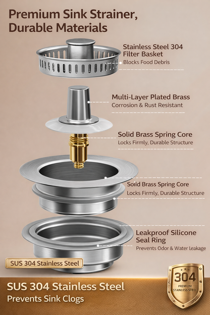 New Upgraded Sink Bounce Core Drain Strainer