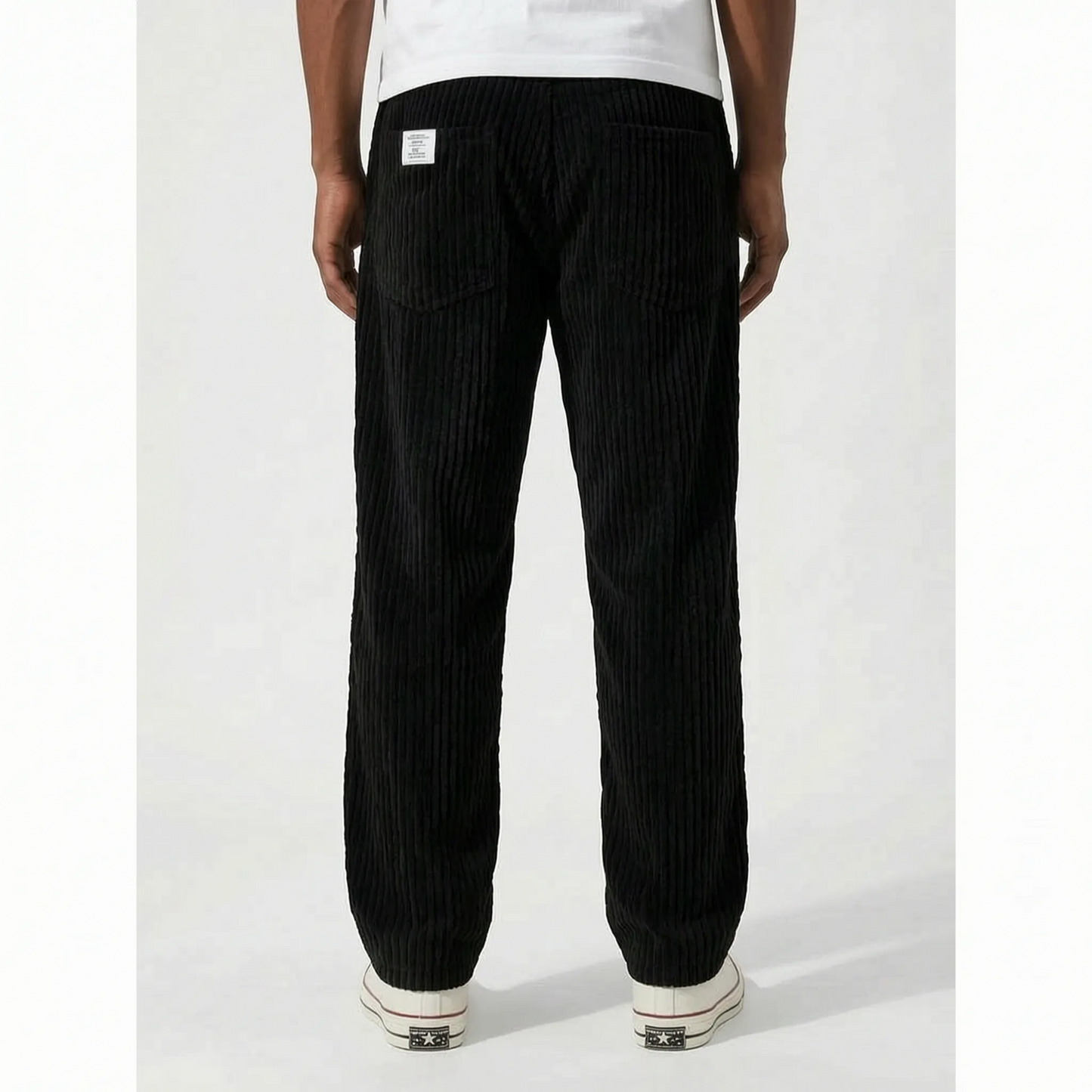 Men's Relaxed Ribbed Trousers -  Everyday Casual Wear