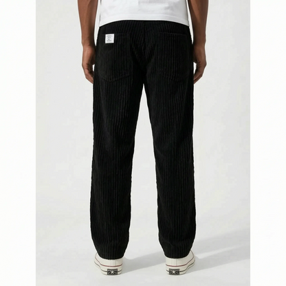 Men's Relaxed Ribbed Trousers -  Everyday Casual Wear