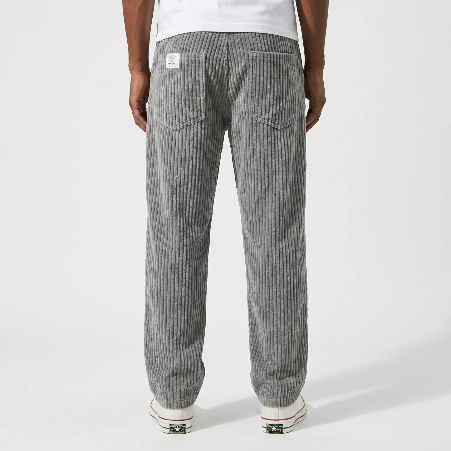 Men's Relaxed Ribbed Trousers -  Everyday Casual Wear
