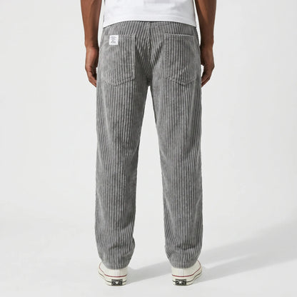 Men's Relaxed Ribbed Trousers -  Everyday Casual Wear