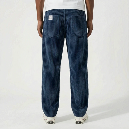 Men's Relaxed Ribbed Trousers -  Everyday Casual Wear