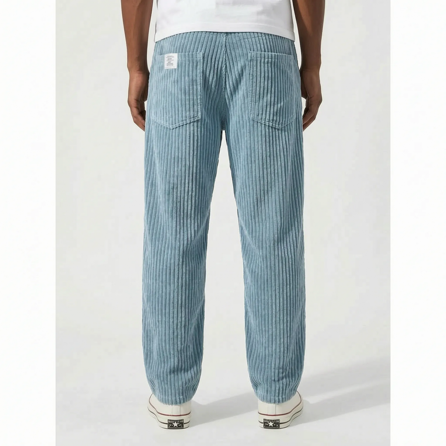 Men's Relaxed Ribbed Trousers -  Everyday Casual Wear