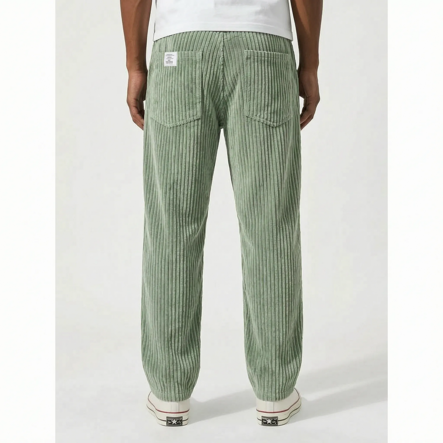 Men's Relaxed Ribbed Trousers -  Everyday Casual Wear