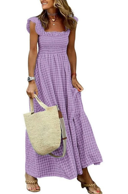 🎉LAST DAY SAEL 50% OFF!!✨💃Women's Vintage Plaid Clashing Dresses