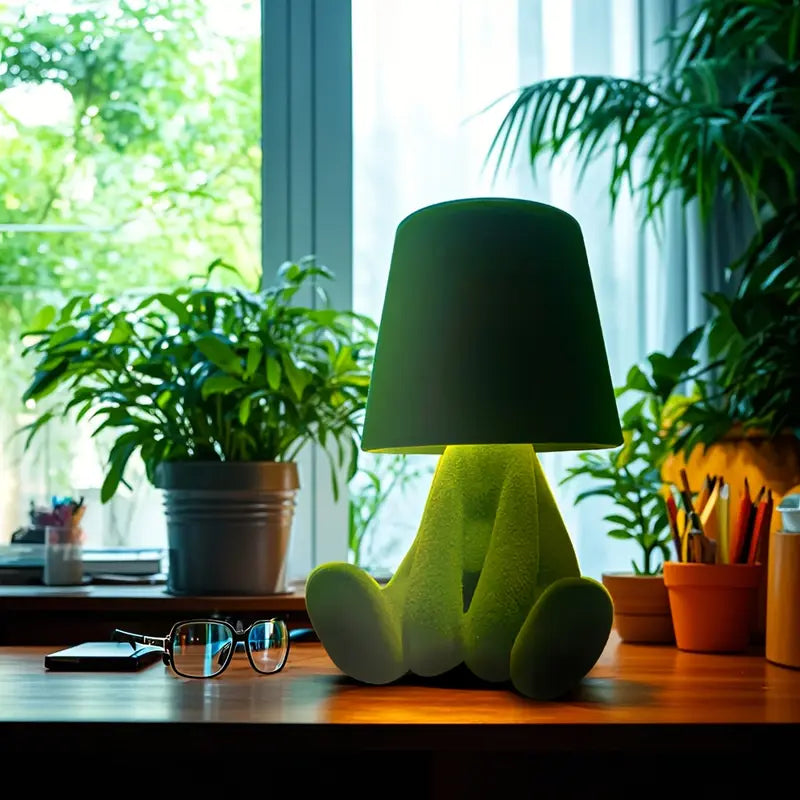 Wireless LED Table Lamp with Creative Figurine Design