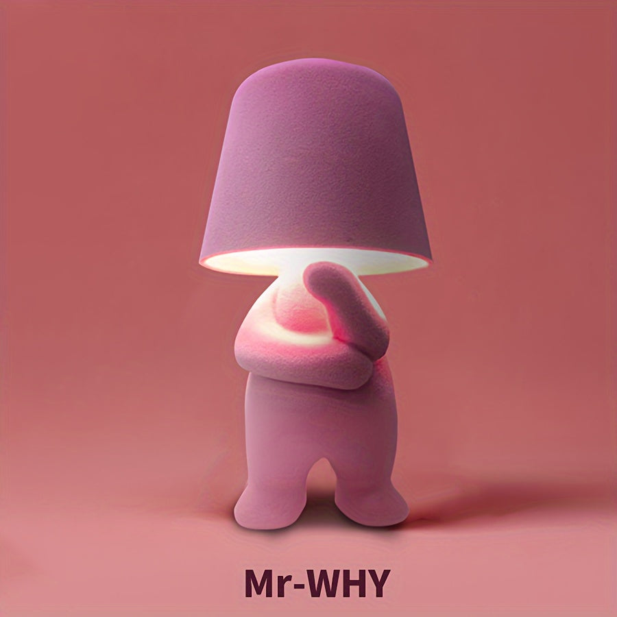 Wireless LED Table Lamp with Creative Figurine Design