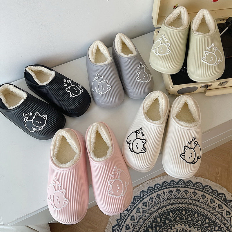 Cotton Fur Bear Clogs