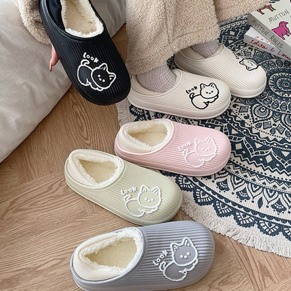 Cotton Fur Bear Clogs
