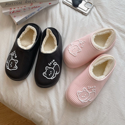 Cotton Fur Bear Clogs