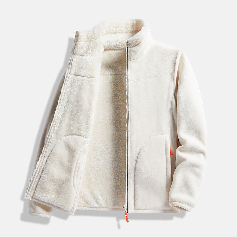 Unisex Double-Layer Fleece Full-Zip Jacket