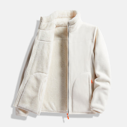Unisex Double-Layer Fleece Full-Zip Jacket