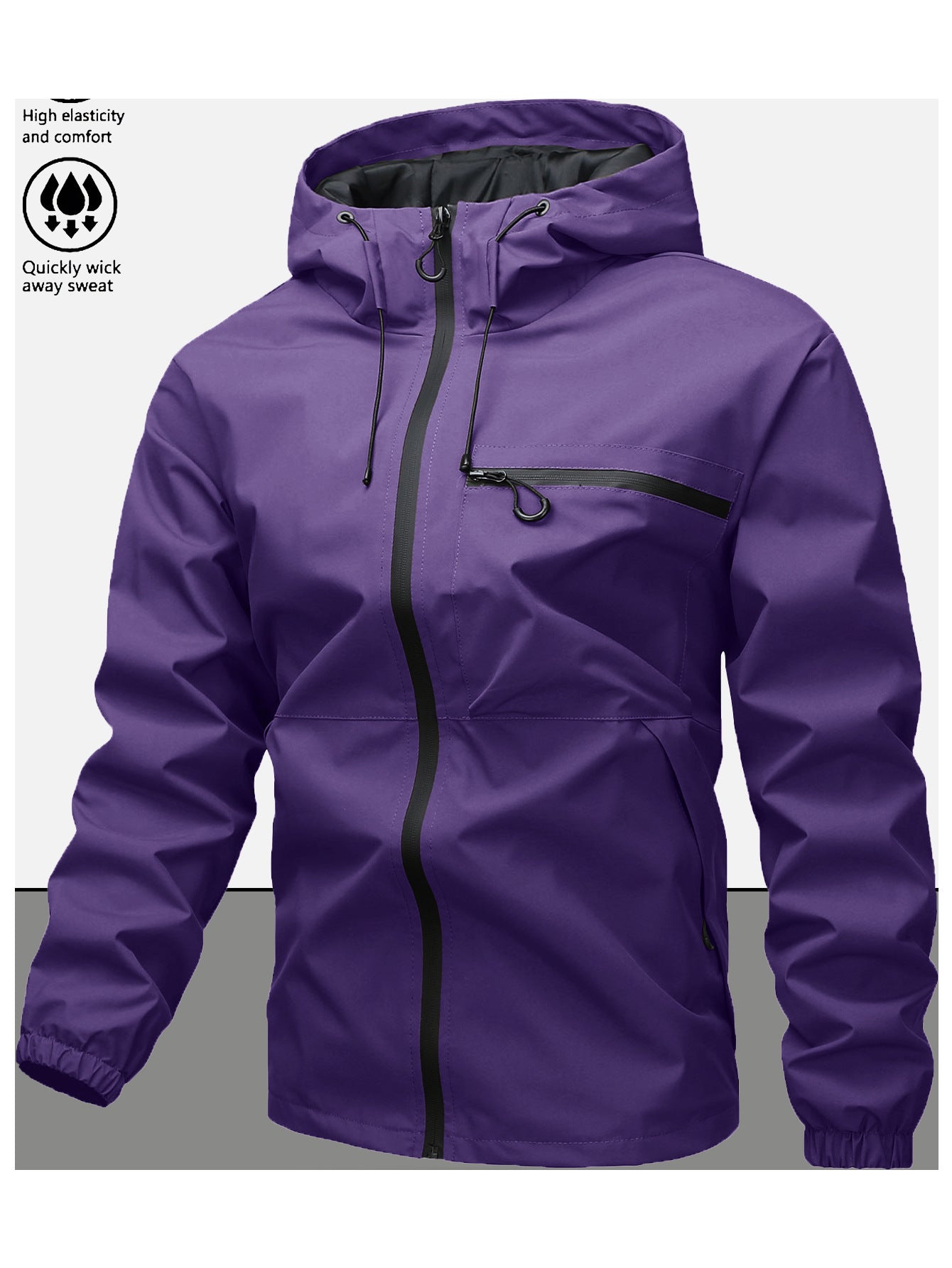Men's Lightweight Water-Resistant Hooded Jacket