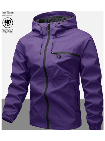 Men's Lightweight Water-Resistant Hooded Jacket