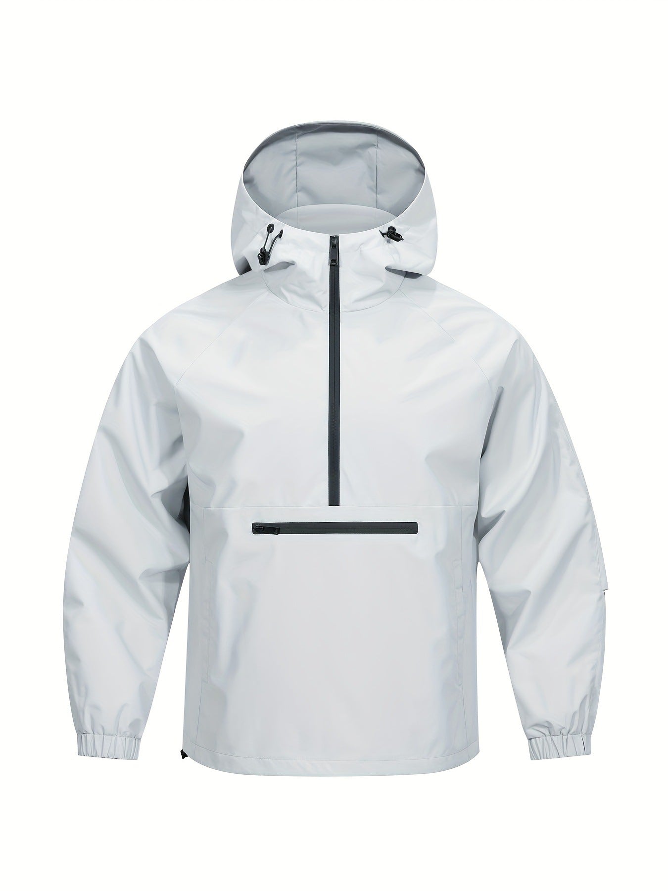 Men's Lightweight Water-Resistant Hooded Anorak Windbreaker Jacket
