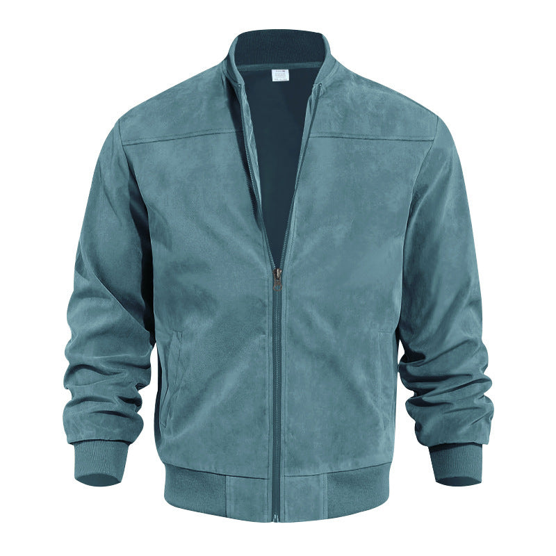 Men's Premium Suede-Touch Bomber Jacket