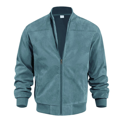 Men's Premium Suede-Touch Bomber Jacket