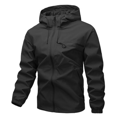 Men's Lightweight Water-Resistant Hooded Jacket