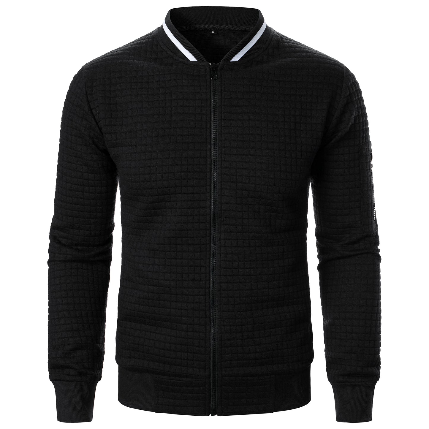 Men's Textured Zip-Up Jacket