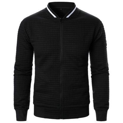 Men's Textured Zip-Up Jacket