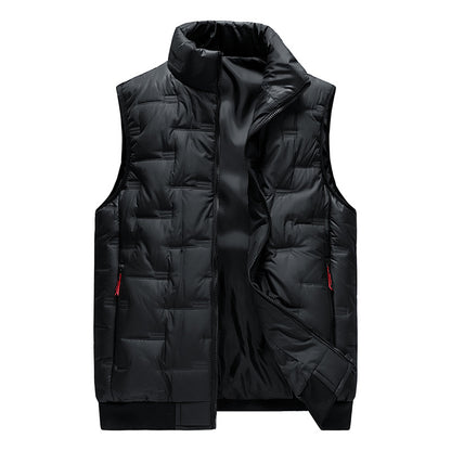 Men's Stand-Collar Quilted Puffer Vest