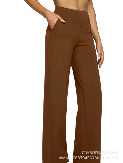 Women's High-Waisted Bootcut Knit Pants