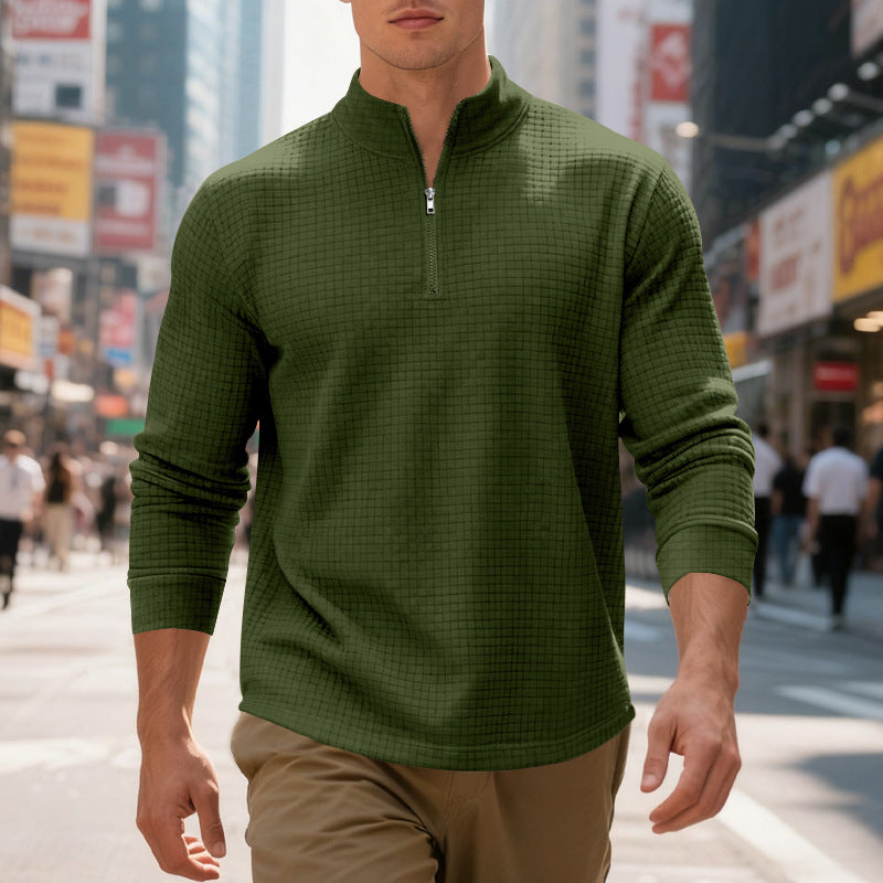 Men's Textured Quarter-Zip Pullover