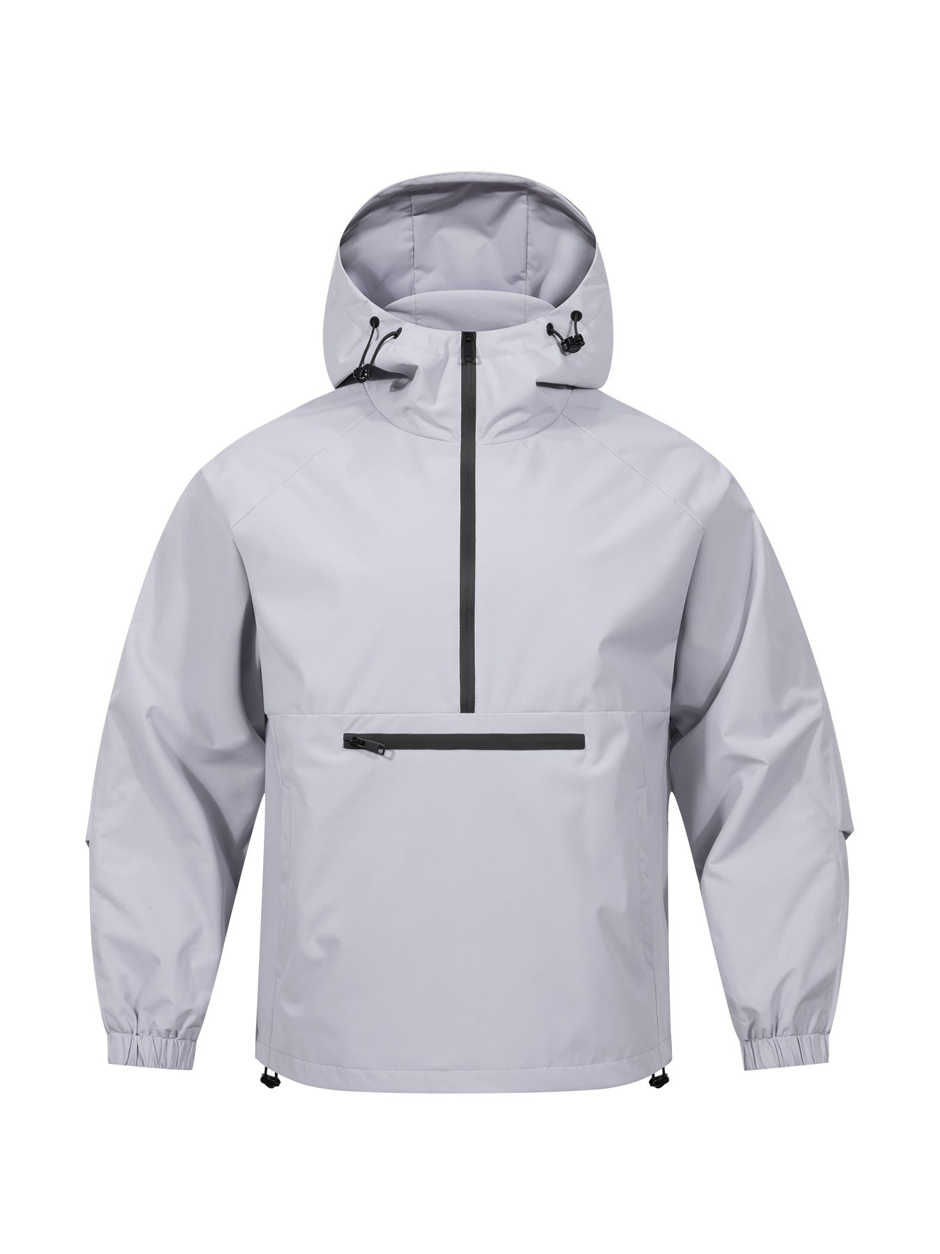 Men's Lightweight Water-Resistant Hooded Anorak Windbreaker Jacket
