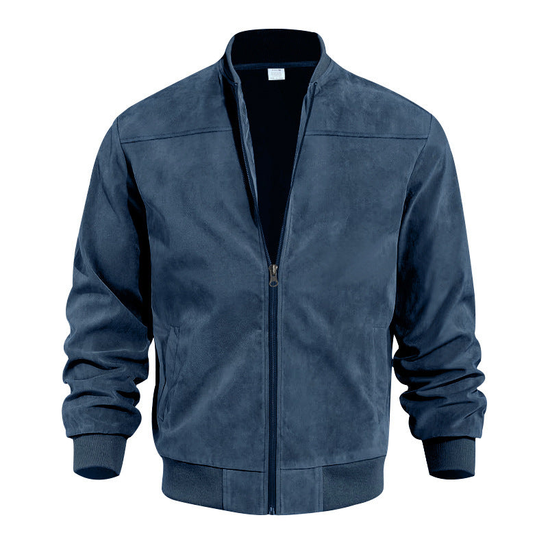 Men's Premium Suede-Touch Bomber Jacket