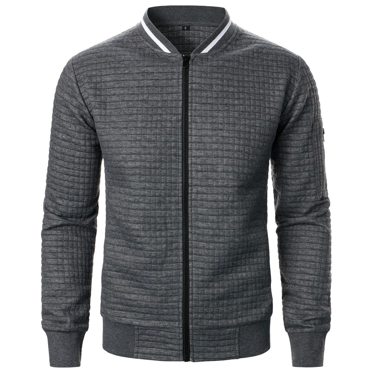 Men's Textured Zip-Up Jacket