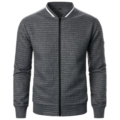 Men's Textured Zip-Up Jacket