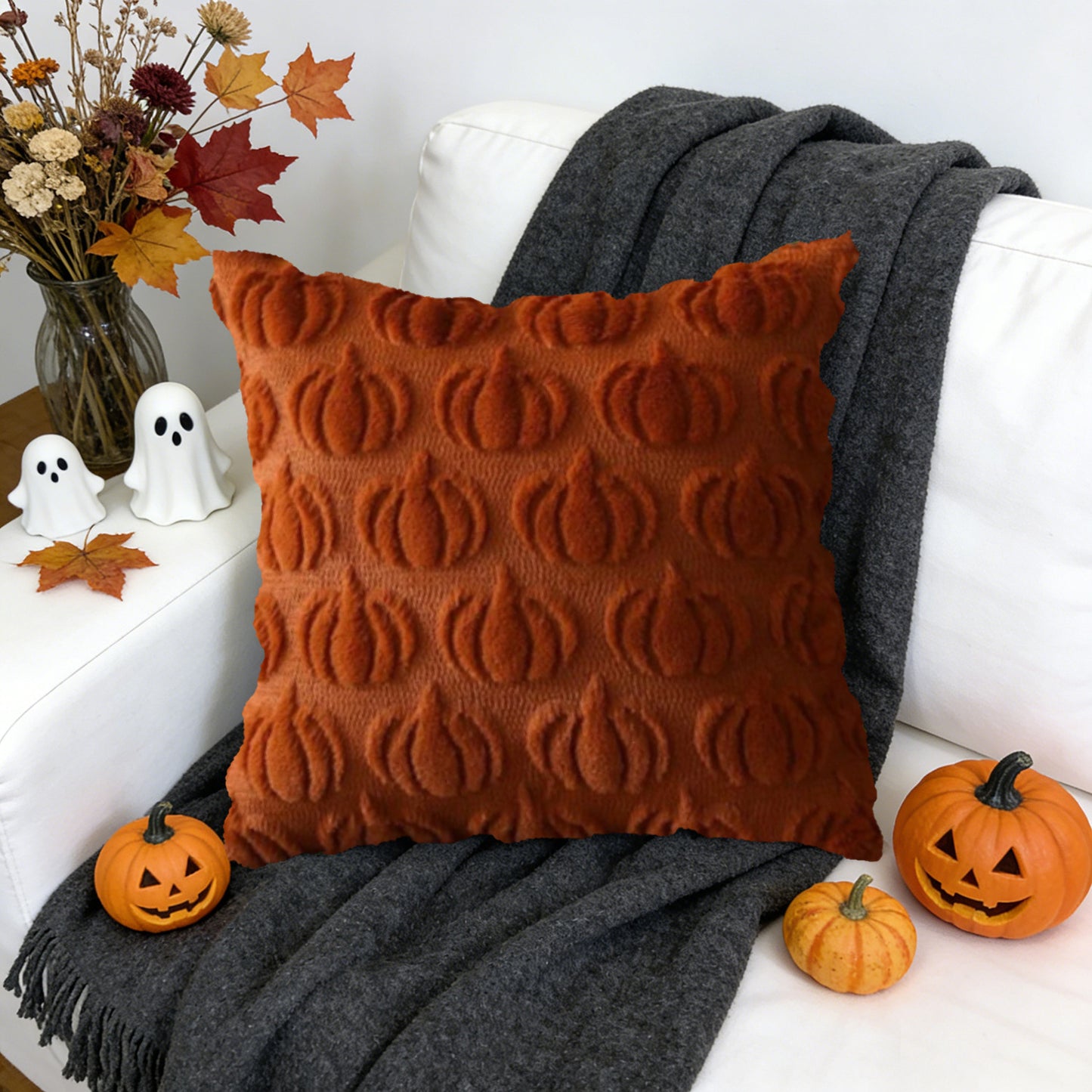 Fall Pumpkin Decorative Pillow Cover