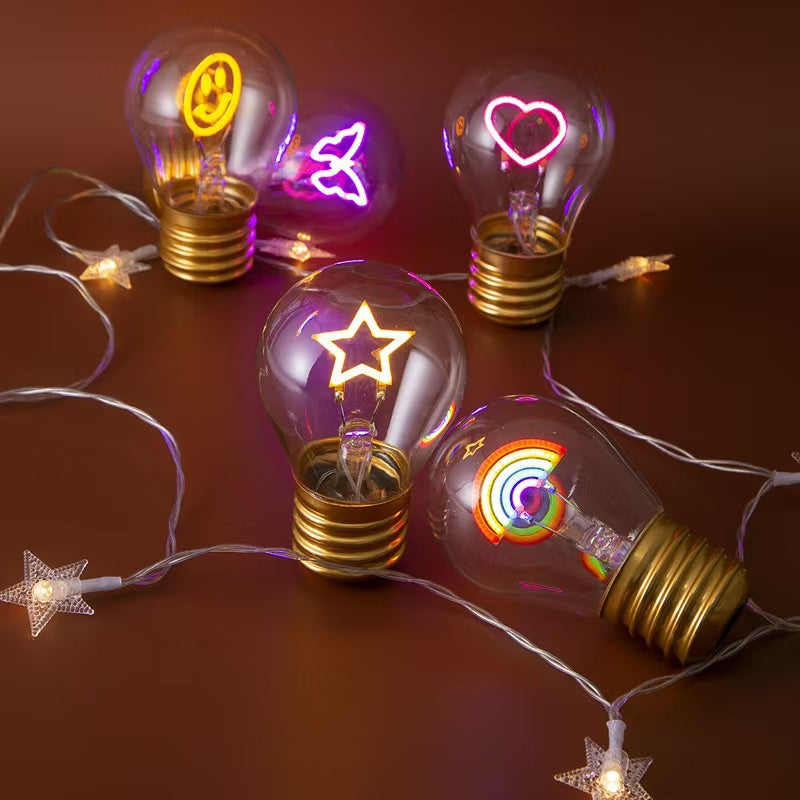 Rechargeable Rainbow LED Bulb Lamp with USB Charging