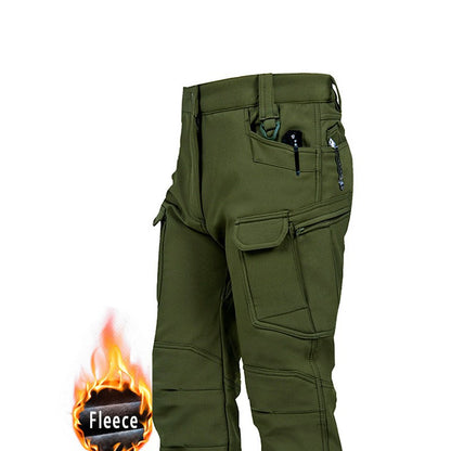 Men's IX7 Fleece-Lined Tactical Pants — Winter Warm Military-Style Work Cargo Pants
