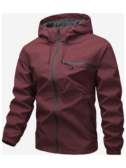 Men's Lightweight Water-Resistant Hooded Jacket