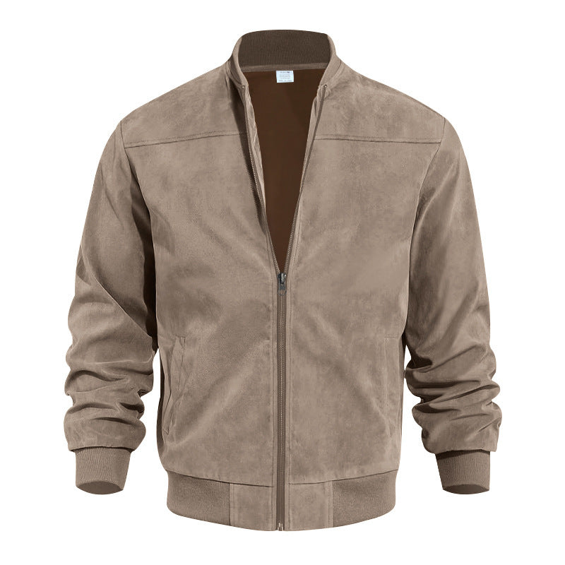 Men's Premium Suede-Touch Bomber Jacket