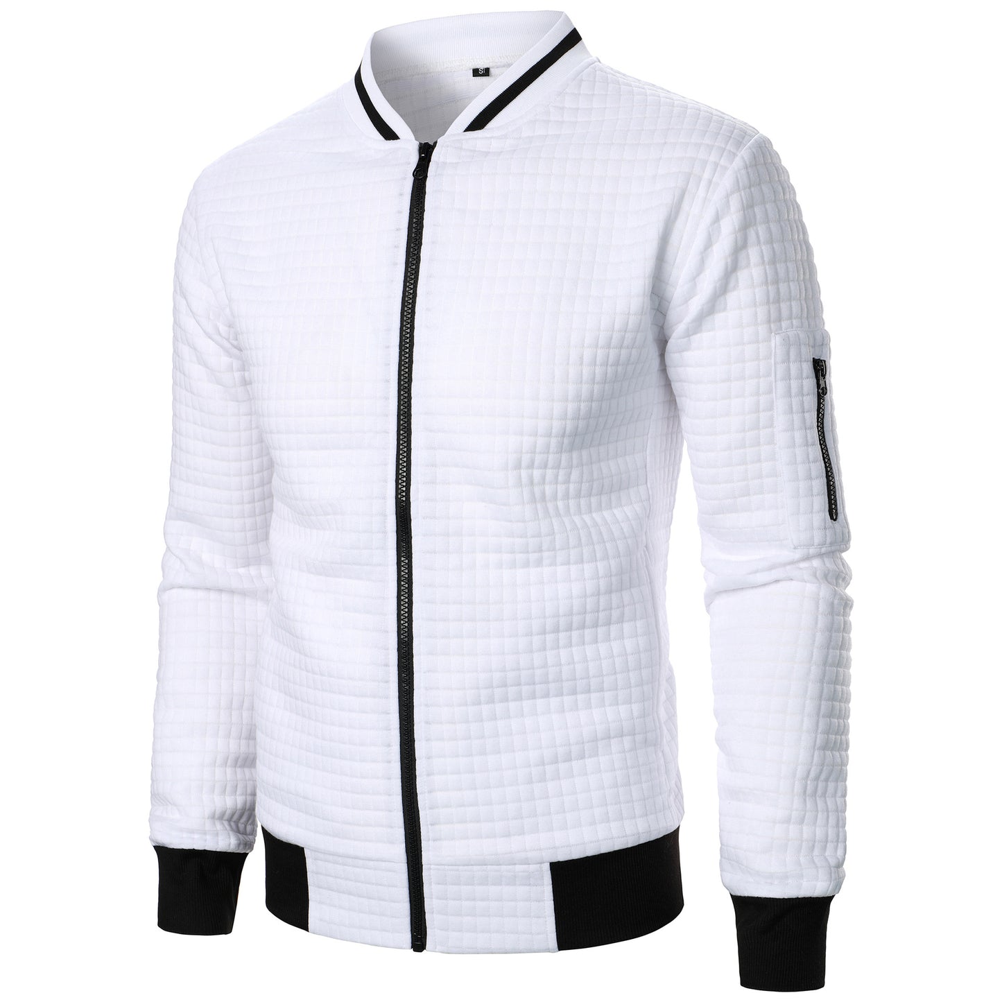 Men's Textured Zip-Up Jacket