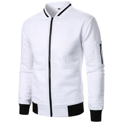 Men's Textured Zip-Up Jacket