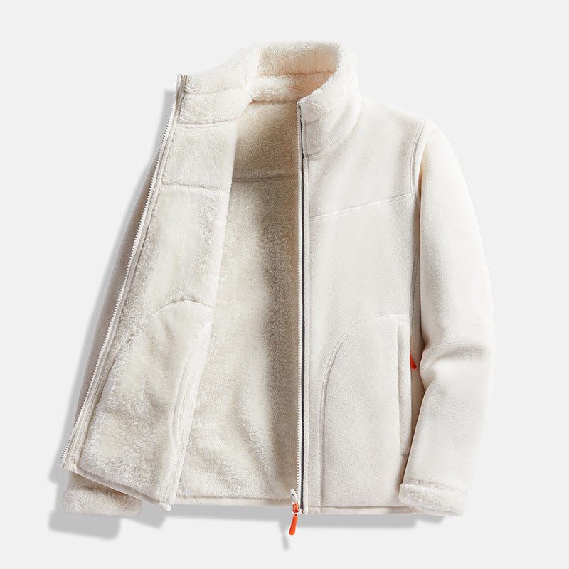 Unisex Double-Layer Fleece Full-Zip Jacket