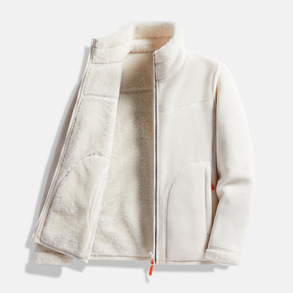 Unisex Double-Layer Fleece Full-Zip Jacket