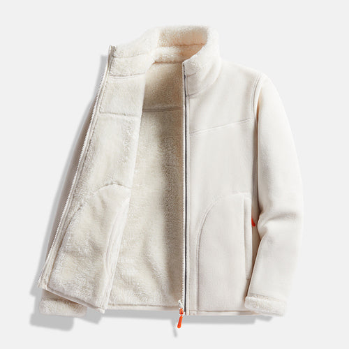 Unisex Double-Layer Fleece Full-Zip Jacket
