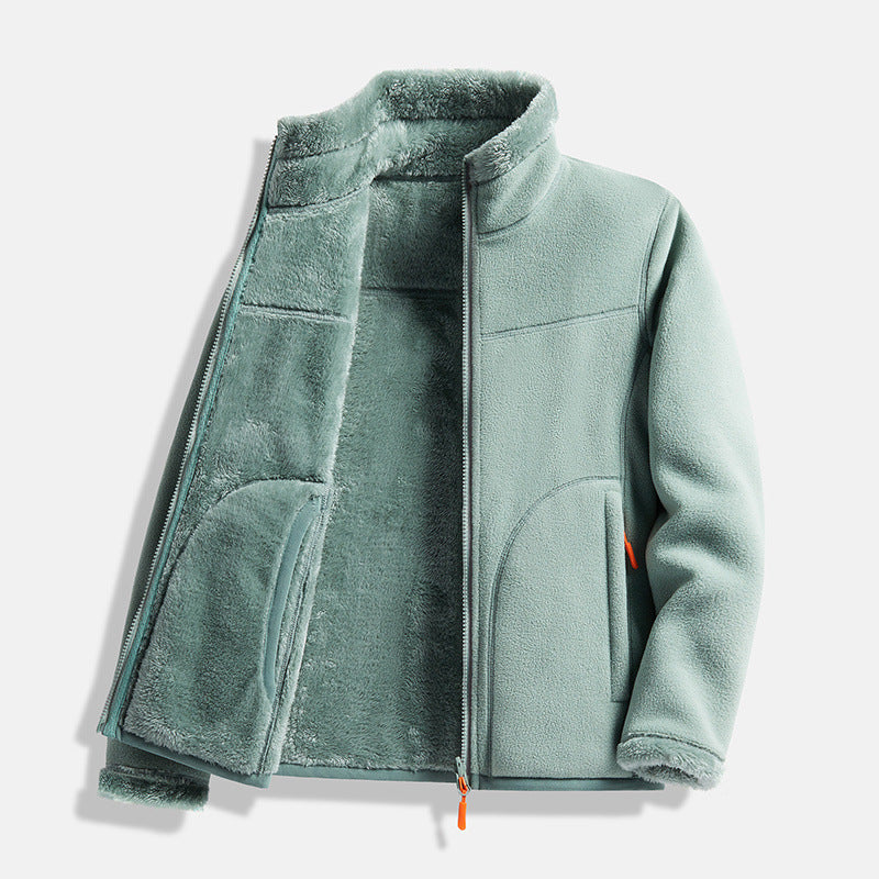 Unisex Double-Layer Fleece Full-Zip Jacket