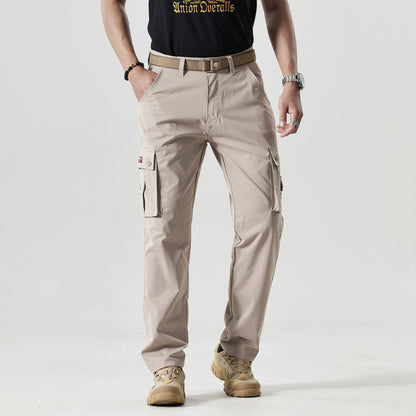 Men's Multi-Pocket Straight-Leg Cargo Pants