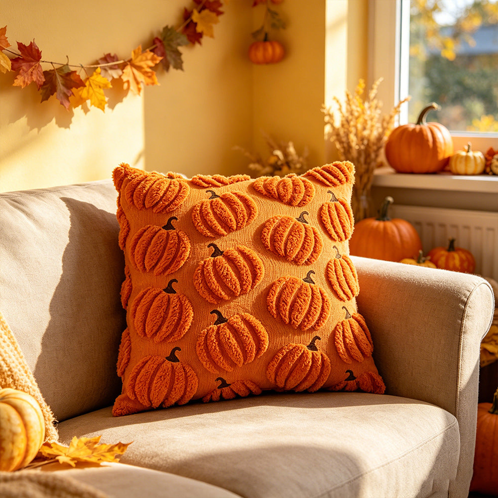 Fall Pumpkin Decorative Pillow Cover