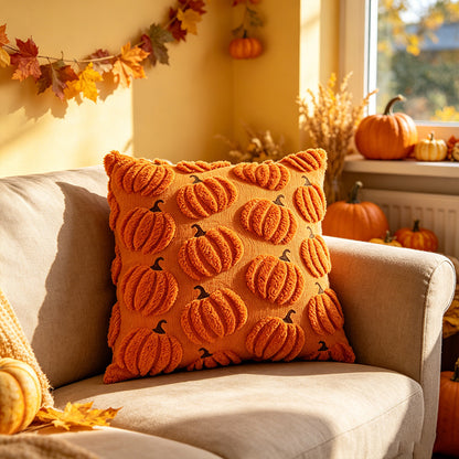 Fall Pumpkin Decorative Pillow Cover