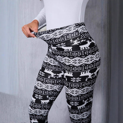 Women's Fleece-Lined Warm Leggings, High Waist Skinny Winter Pants
